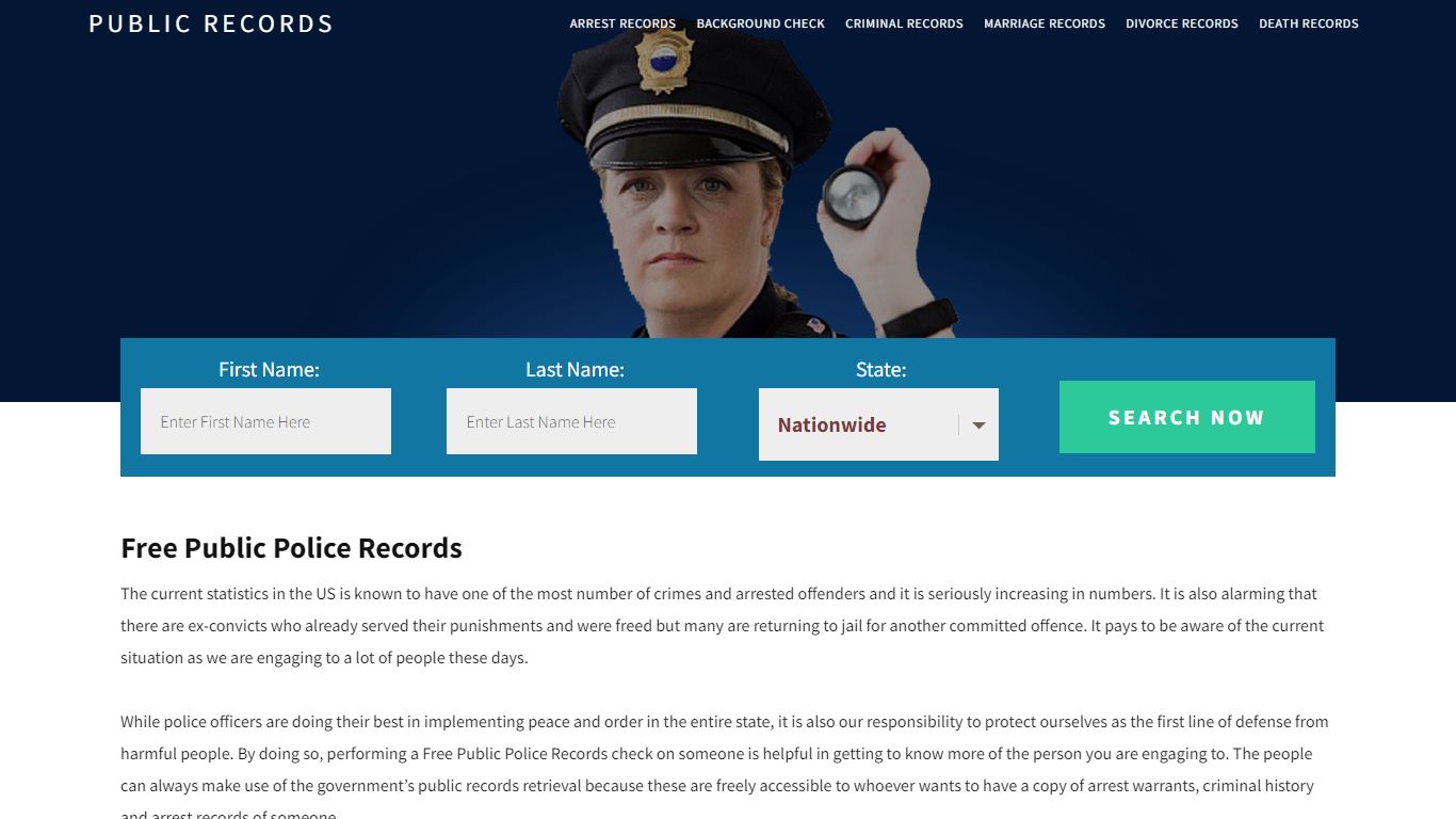 Free Public Police Records - Public Records